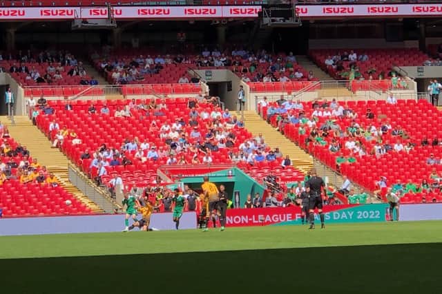 Action from the FA Vase final 