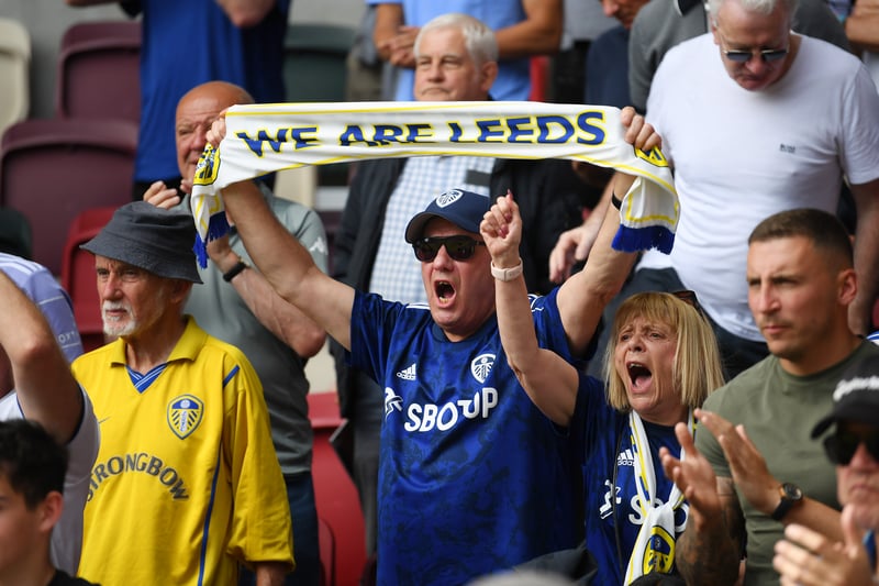  A pre-match roar from Leeds United supporters ahead of a frantic afternoon.