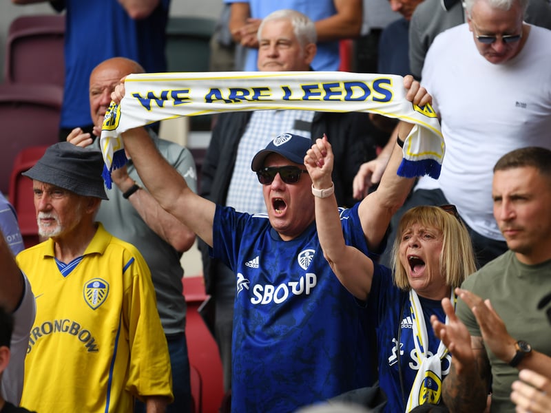 A pre-match roar from Leeds United supporters ahead of a frantic afternoon.