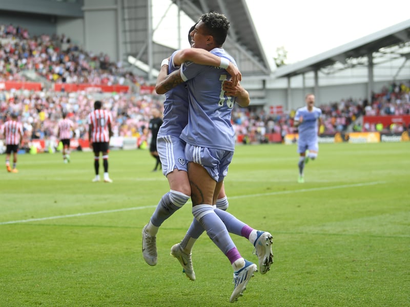 The two goalscorers celebrate as survival is clinched!