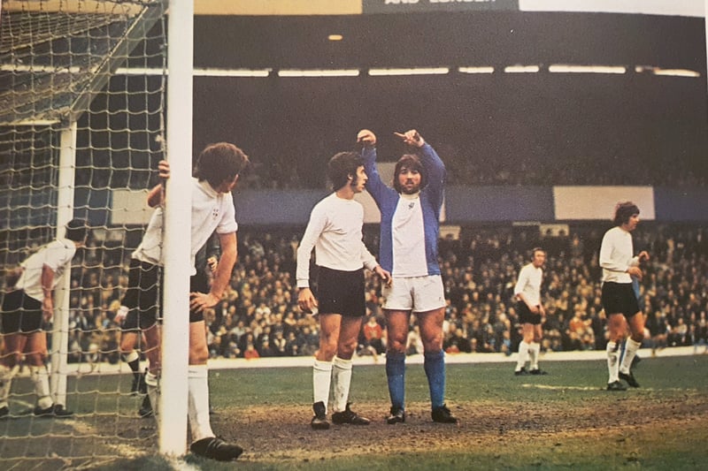 Bob Latchford looks on for Birmingham City vs Luton Town in 1972.
