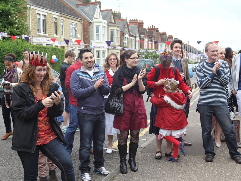 Residents of All Saints Road watch Peter Boizot officially open their street party to celebrate the Queen's Diamond Jubilee on Tuesday 5th June 2012. 