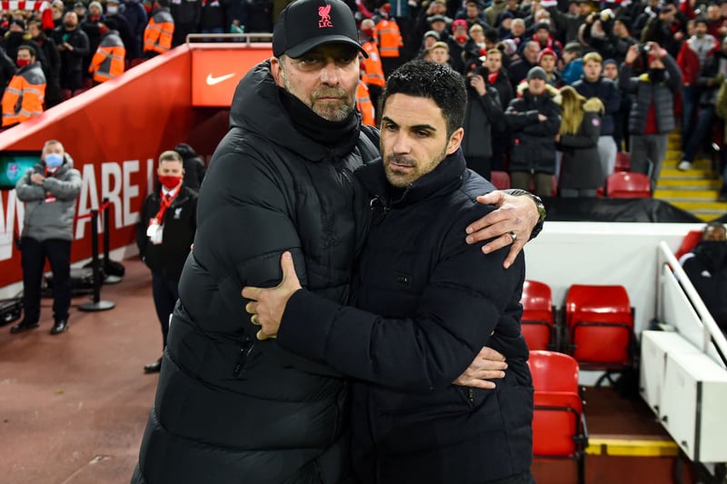 Despite a late bid from Jack Grealish and the entire city of Newcastle - (What has Miggy Almiron ever done to you, Jack?) - the sight of Klopp and Arteta trying to throttle each other on the Anfield touchline is simply too surreal to ignore. Massive ‘hold me back, hold me back’ energy.