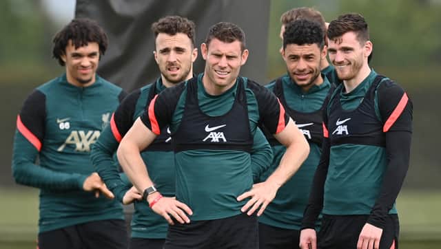 Liverpool training ahead of the Champions League final against Real Madrid. Picture: PAUL ELLIS/AFP via Getty Images