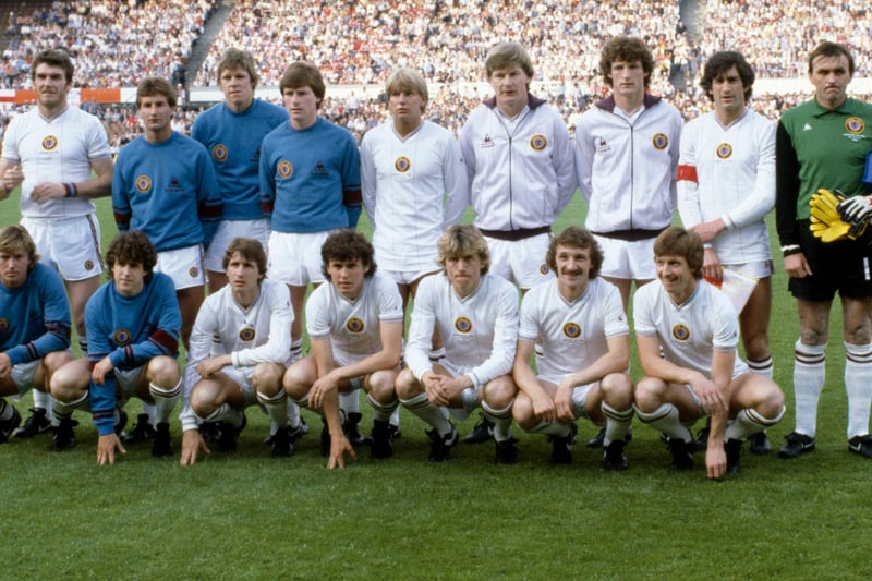 Aston Villa squad pose for photo prior to 1982 European Cup final