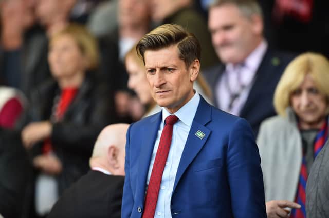 Crystal Palace’s English co-chairman Steve Parish is seen in the crowd during the English Premier League  (Photo credit should read GLYN KIRK/AFP via Getty Images)