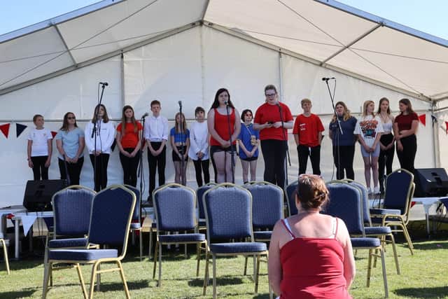 Hayling young stars performing at the Jubilee celebrations.