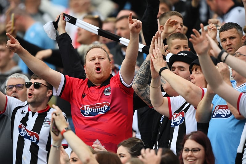 Grimsby fans cheer on The Mariners 