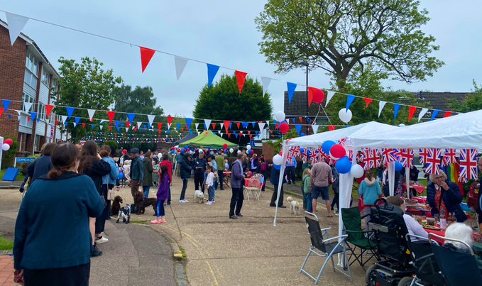 Lots of bunting, Pimms, and fun at the Heathlee Jubilee street party in Blackheath