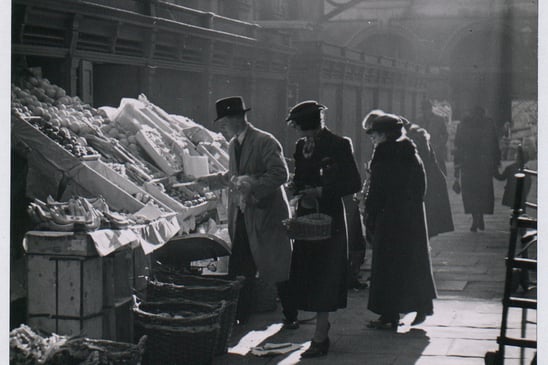 Shoppers browse items - Picture date unknown
