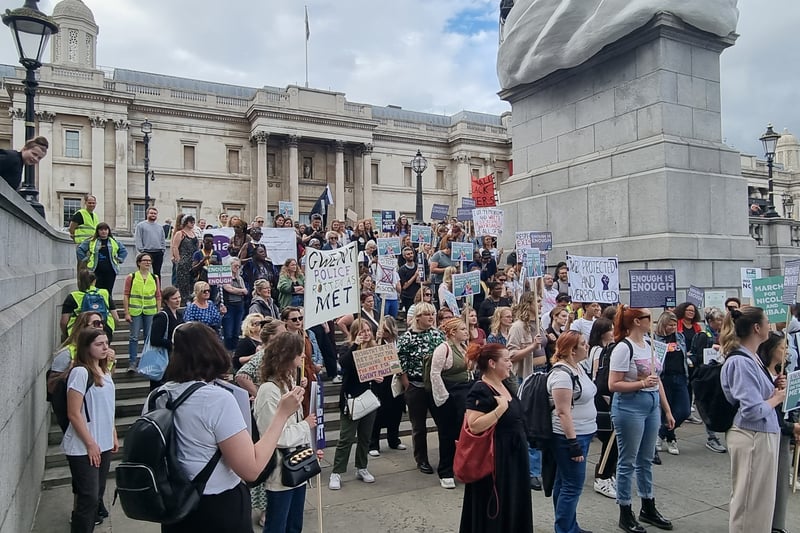 Led by the Women’s Equality Party (WEP), the March on the Met left Trafalgar Square for the final mile towards Scotland Yard.