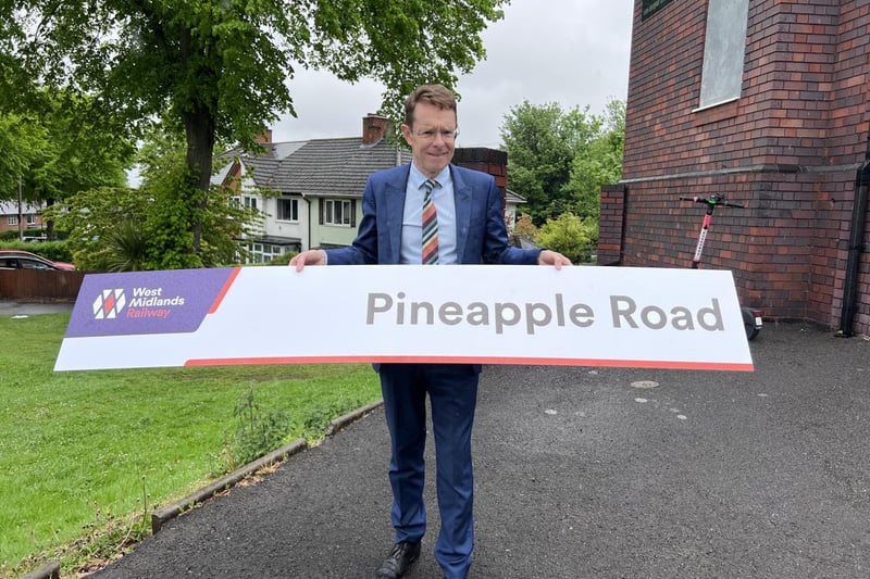 Pineapple Road in Stirchley will get a new railway station along with a new one in Moseley and in Kings Heath. The work on the Pineapple Road station will start in January 2023. 