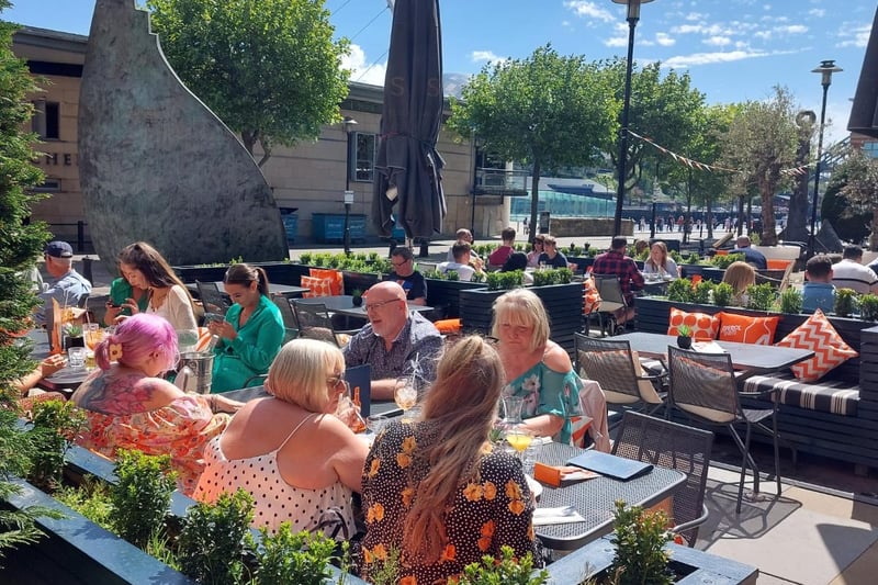 We were one of the first to try the terrace at Gusto Italian on the Quayside this summer. We were perhaps a little too keen, as it was still a little nippy, but the tasty menu made up for that. Staff here had us chuckling all evening and food was delicious.
