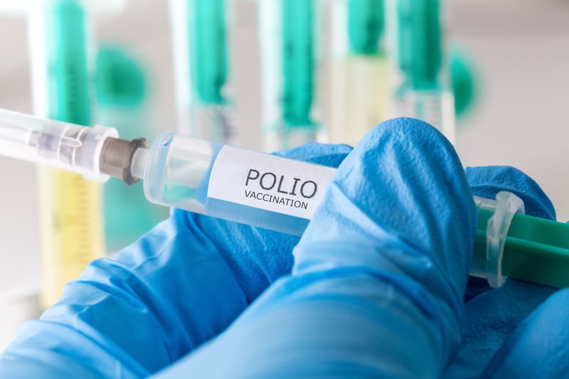 In Knowsley 86.4% of children were vaccinated against polio before their 1st birthday.