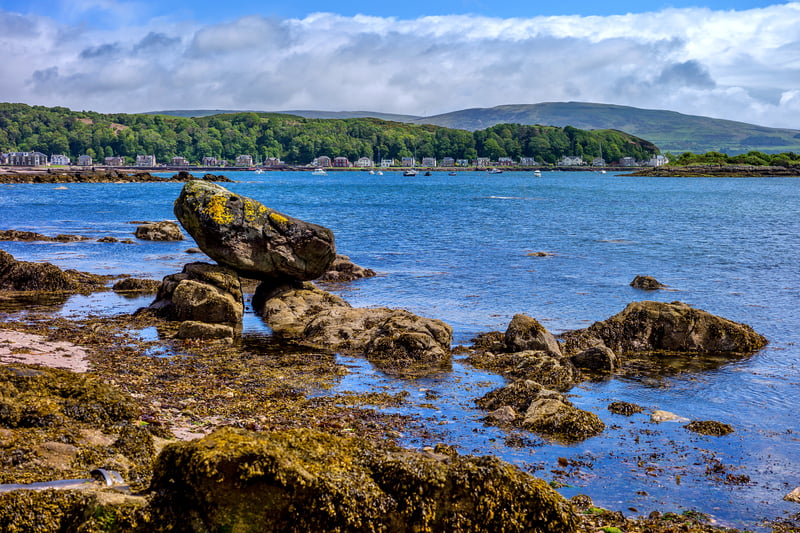 Millport The town sits on Great Cumbreae. It is known for its picturesque views and great coastal paths and beautiful blue seas.