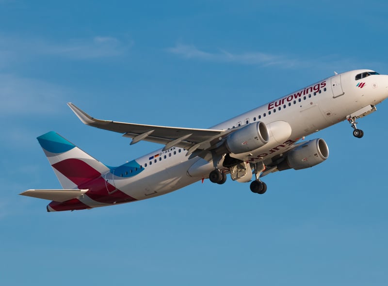 German carrier Eurowings Luftverkehrs was another strong performer, with 84% of flights being on time.