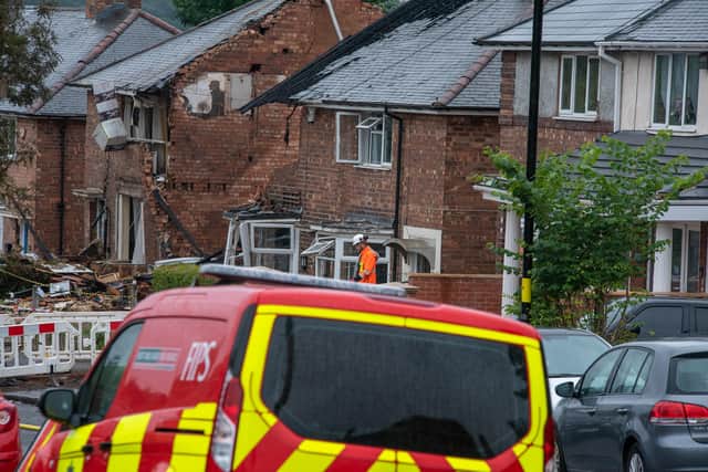 House explosion on Dulwich Road, Kingstanding (picture Ryan Underwood)