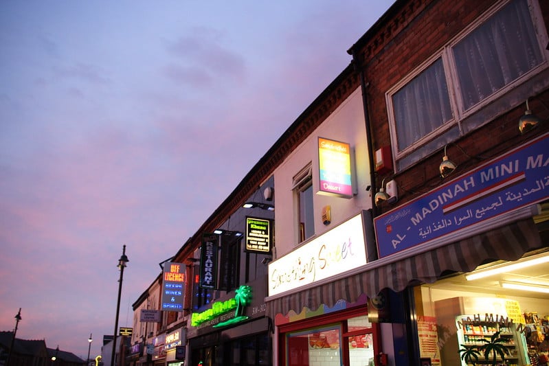 Balti Triangle in Birmingham is an area of Balti houses clustered along Ladypool Road, Stoney Lane and Stratford Road. It’s close to the city centre and you will eat some of the best authentic South Asian and Middle Eastern food here. (Photo - Flickr)