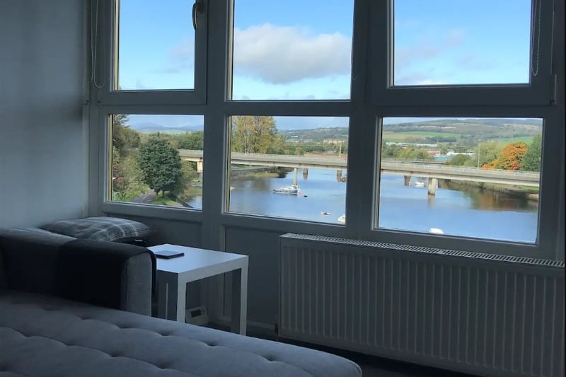 This 2 bed apartment on Airbnb has incredible views of the River Leven and Dumbarton Castle. Just five miles from Loch Lomond, there’s plenty to explore.