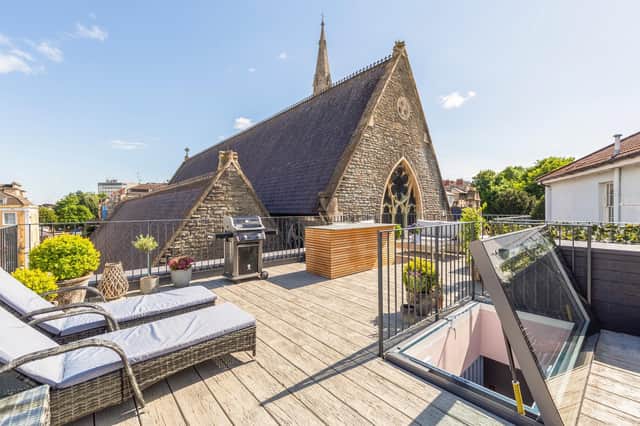 The rooftop area is an absolute show stealer in this home, and it’s a somewhat hidden surprise to the well-designed property