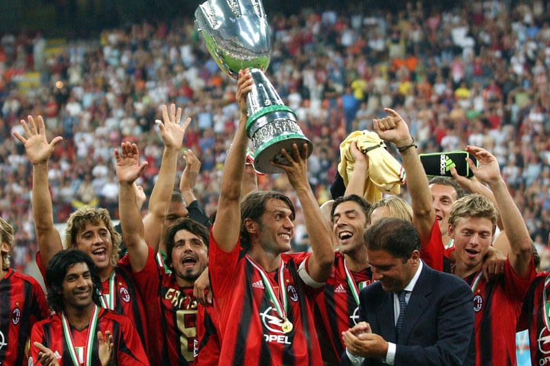 Considered to be one of the greatest defenders to ever play the game, Maldini is the poster boy for longevity. He played until he was 41 and spent his entire career at AC Milan. He won everything there is to win in domestic football, including nine trophies post 30 years old.  (Photo credit should read ROBERTO BARETTI/AFP via Getty Images)