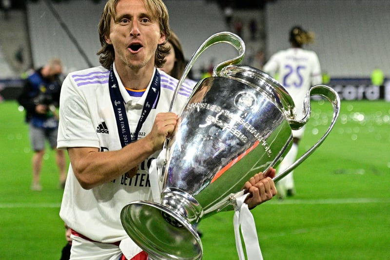 Luka Modric At 36, the Croatian remains the beating heart of the Real Madrid midfield that bested Liverpool in this year’s Champions League final, and 2018. He’s added another two and three La Liga titles since hitting 30. (Photo by JAVIER SORIANO/AFP via Getty Images)