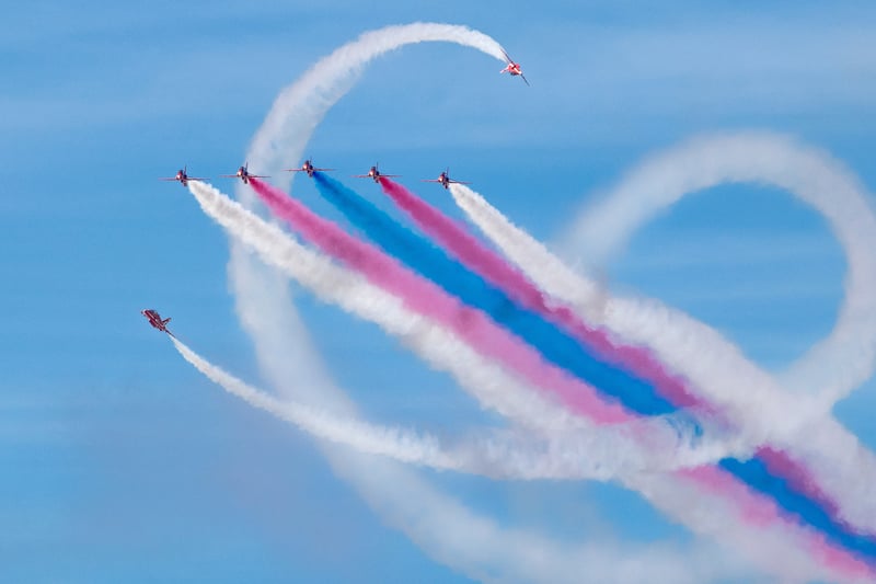 The Red Arrows in action.