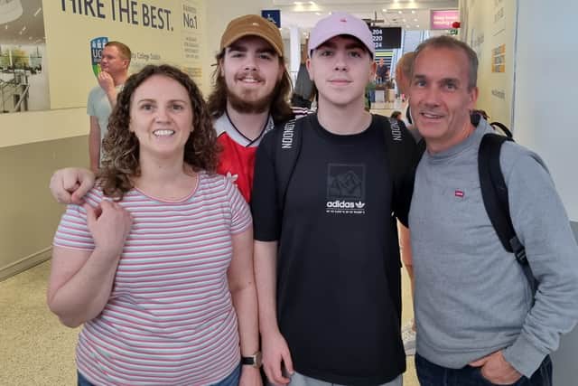 Stephen Doherty and family at Dublin Airport