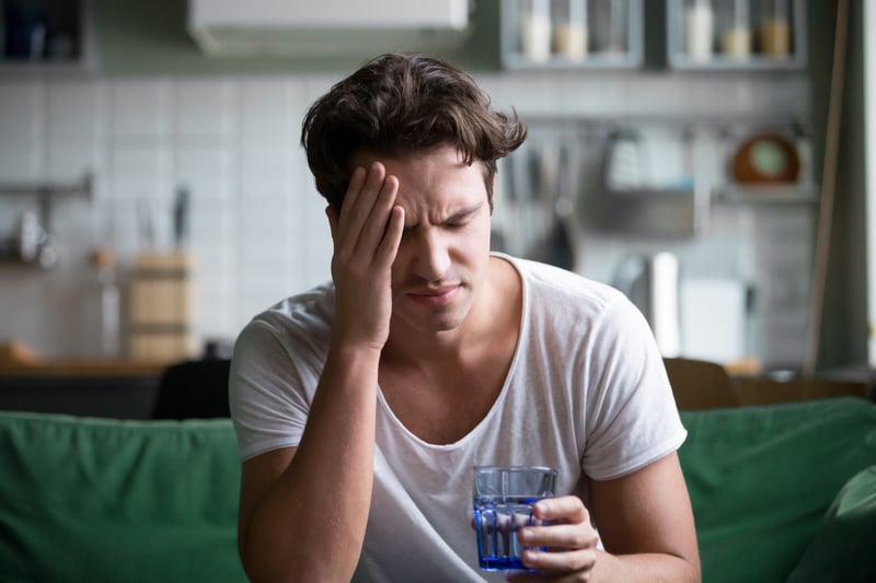 Reported by 49% of people. A headache is often one of the earliest signs of infection, with a study in Norway finding that people infected with Covid tend to have moderate to severely painful headaches, or feel pulsing or stabbing pains.