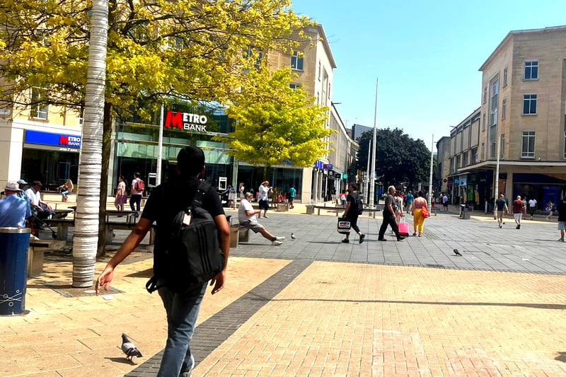 Broadmead was busier than ever with lots of people out enjoying the shops and cafes, even as temperatures surpassed 30C. 