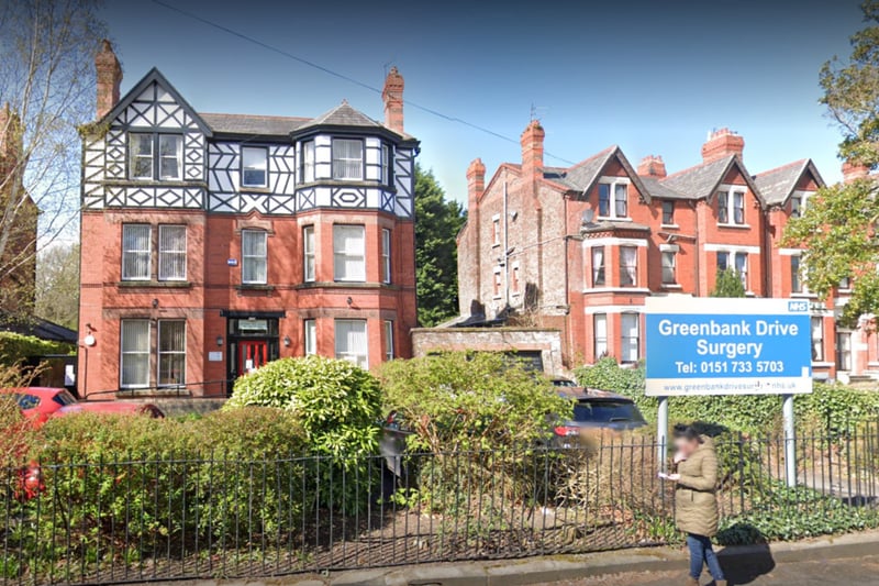 At Greenbank Drive Surgery in Sefton Park, 86% of people responding to the survey rated their overall experience as good. Image: Google