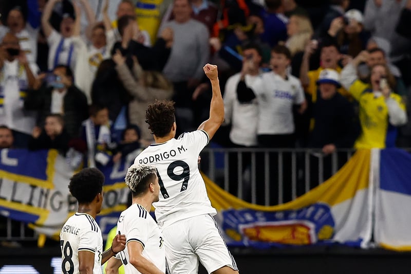 The celebrations begin as Rodrigo scores (Getty Images)