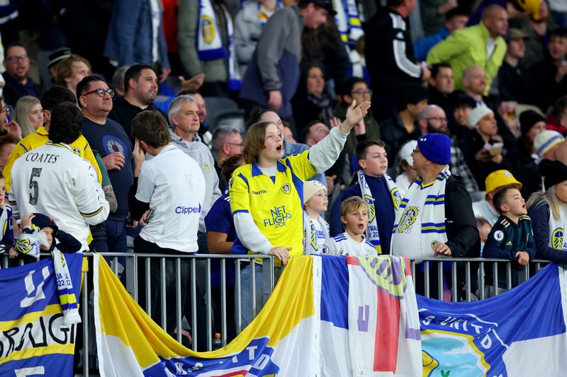 Leeds United Fan Reacts after a foul during the Pre-Season friendly match between Leeds United and Crystal Palace (Photo by James Worsfold/Getty Images)
