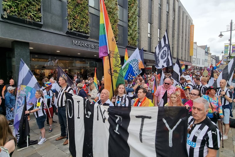 United with Pride represent Newcastle United along with the NUFC Foundation, Wor Flags and Newcastle Panthers.