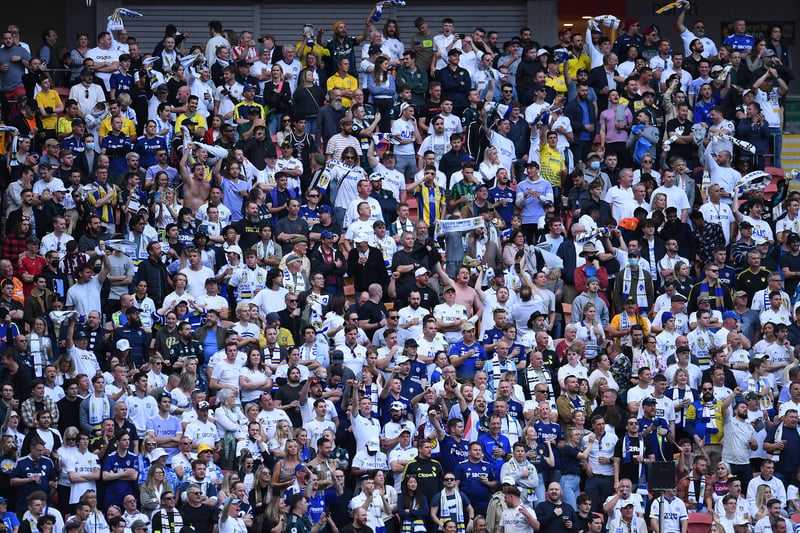 A general view is seen of Leeds United fans during the 2022 Queensland Champions Cup match between Aston Villa and Leeds United at Suncorp Stadium  (Photo by Albert Perez/Getty Images)