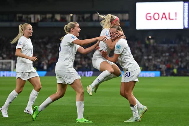 We take a look at 9 Manchester City and Manchester United players who are expected to feature in England’s Women’s Euros semi-final against Sweden . Credit: Getty. 