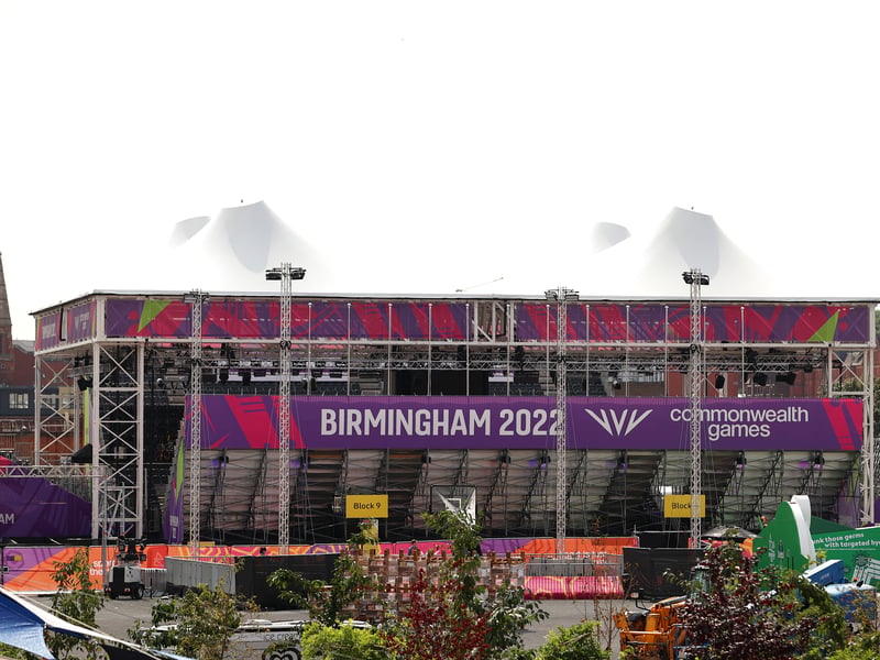 Smithfield, where many city centre events are hosted including the 2022 Commonwealth Games, Birmingham Pride and Birmingham Beach  - is the hottest part of Birmingham  and is classified as 0. It appearsin dark red where there are little trees and green spaces. (Photo by Getty Images/Robert Cianflone / Staff)