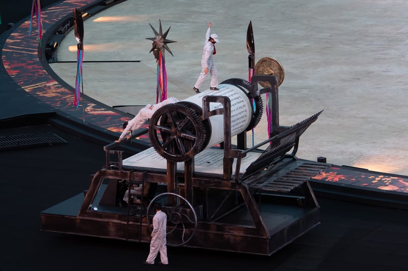 Carnival floats at the opening ceremony 