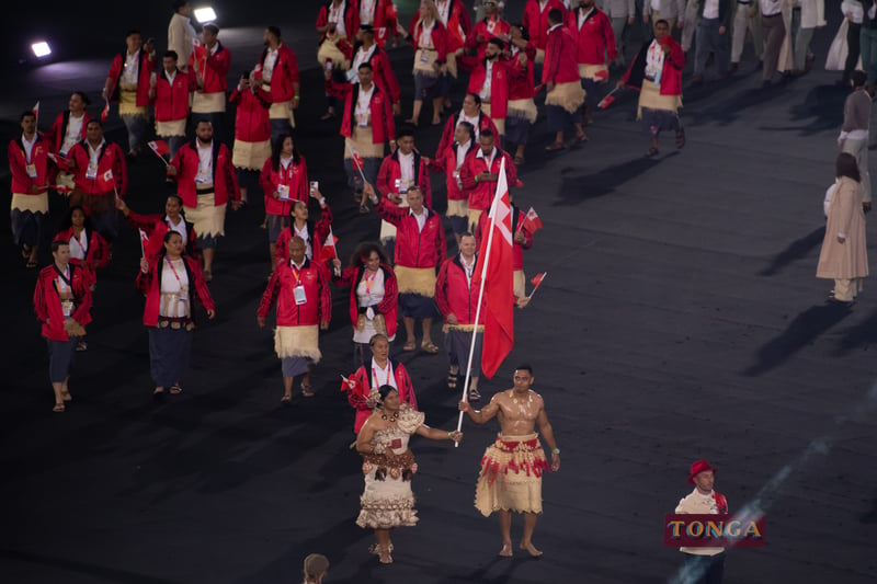 Tonga’s athletes at the parade