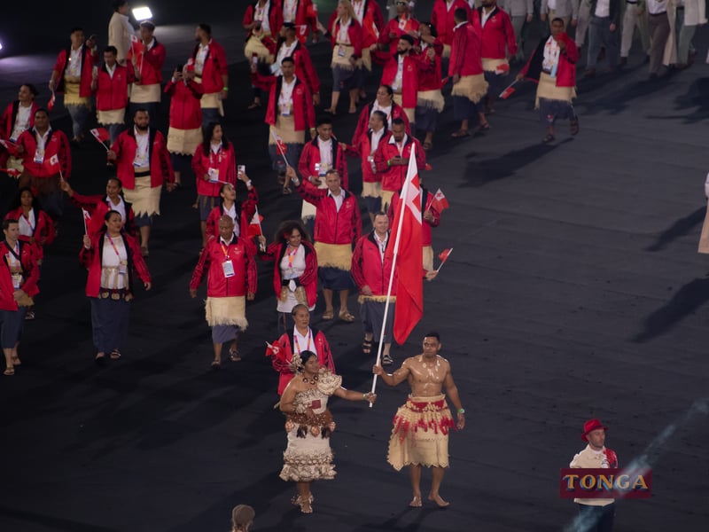 Tonga’s athletes at the parade
