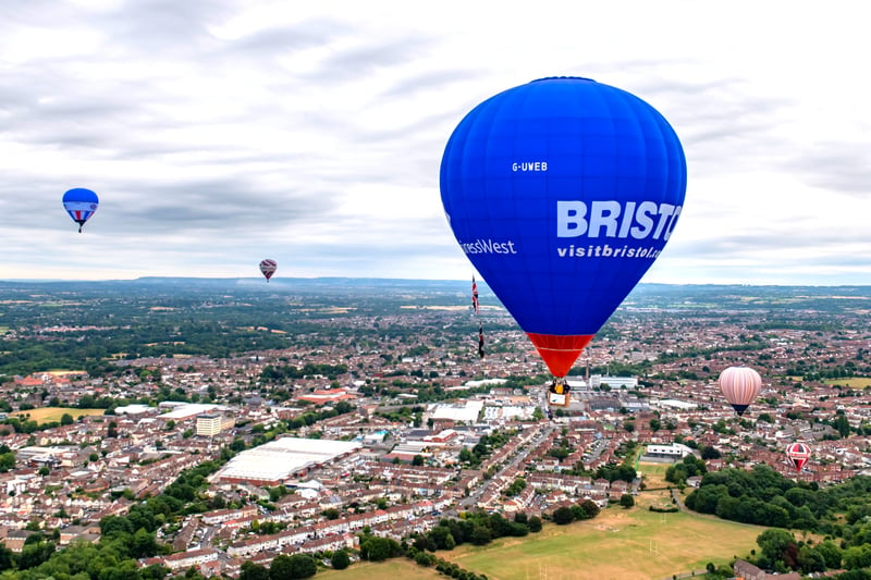 The second day of the Fiesta will see its first mass ascent, with more than 100 hot air balloons gathering from all over the world to inflate and then fly together over Bristol. 