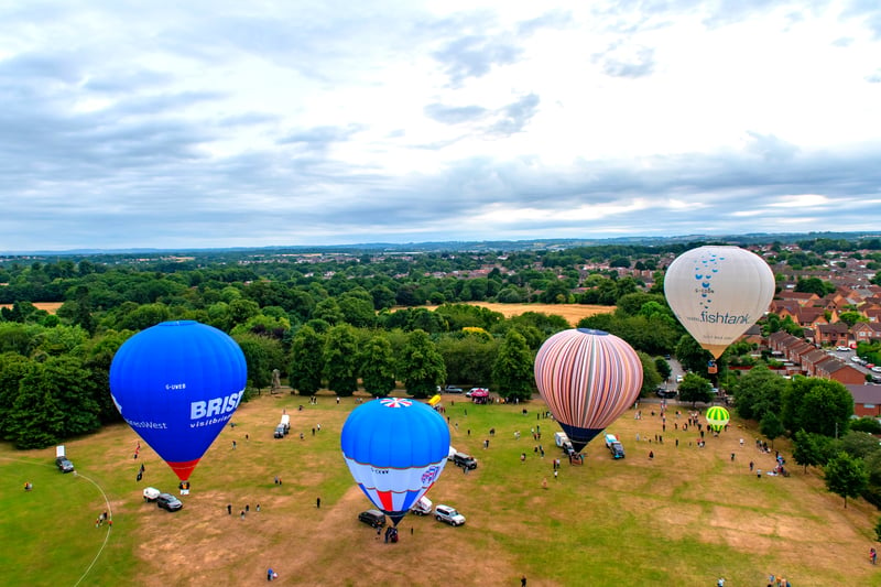 Bristol Balloon Fiesta launched its annual pre-festival flights from two community locations at around 6am this morning. 