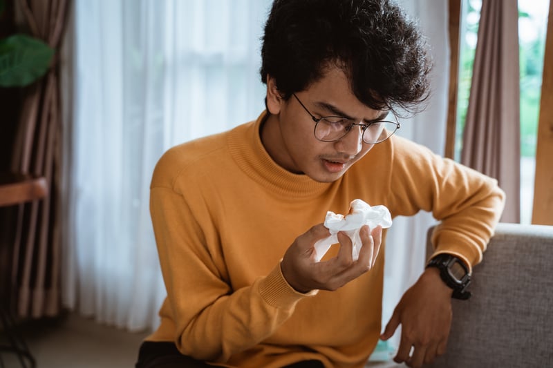 Coughing up blood can have several possible causes, including a long-lasting cough, or a lung or airway infection, but it could indicate something more deadly, such as a blood clot, or lung cancer. 