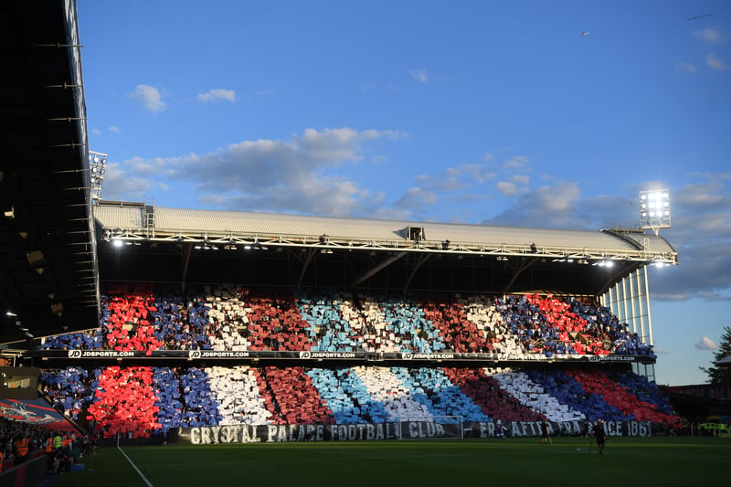 Red, white and blue Palace fans.