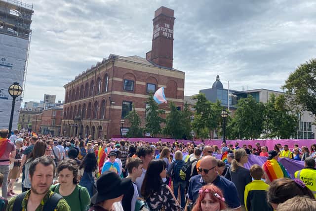 The Leeds Pride 2022 parade is about to start