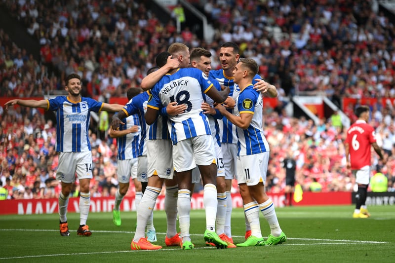 Brighton shocked Manchester United with a 2-1 win to ruin Erik ten Hag’s first game in charge. 