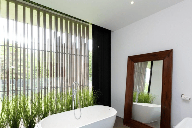 The three bathrooms are spacious, modern and filled with natural light.
