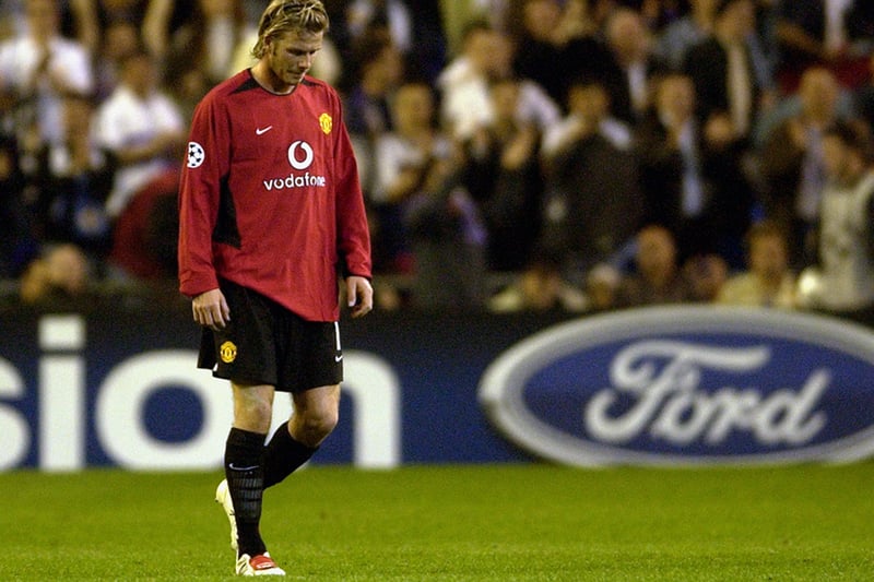 Manchester United won their third league title in four years in 2003, however the success was somewhat overshadowed by David Beckham’s departure. After 11 years with the club, the midfielder lost his place in the starting XI and his relationship with Alex Ferguson had deteriorated. A dressing room spat between the two following an FA Cup defeat to Arsenal led to the manager apparently launching a boot at Beckham that resulted in him needing stitches and months later he had joined Real Madrid.