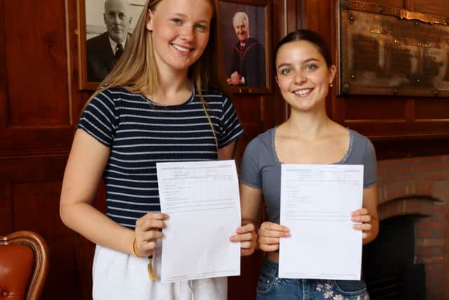 Kirkham students with their results. 