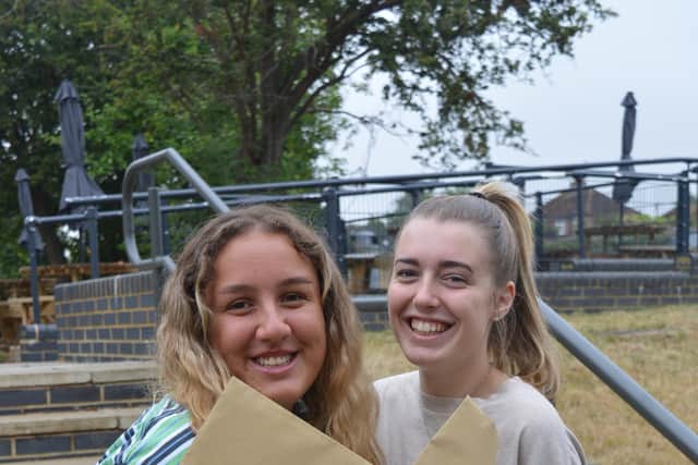 Southfield School students collecting their results